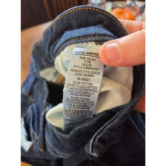 Good American Plus Size Always Fits Good Waist Skinny Jean In Blue 821 Sz 20-26 - Picture 4 of 6